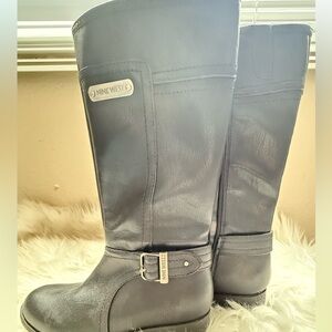 Girls black boots size 2